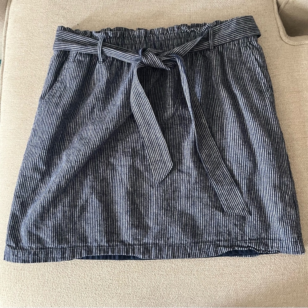 Jcrew Striped Blue Skirt with Belt